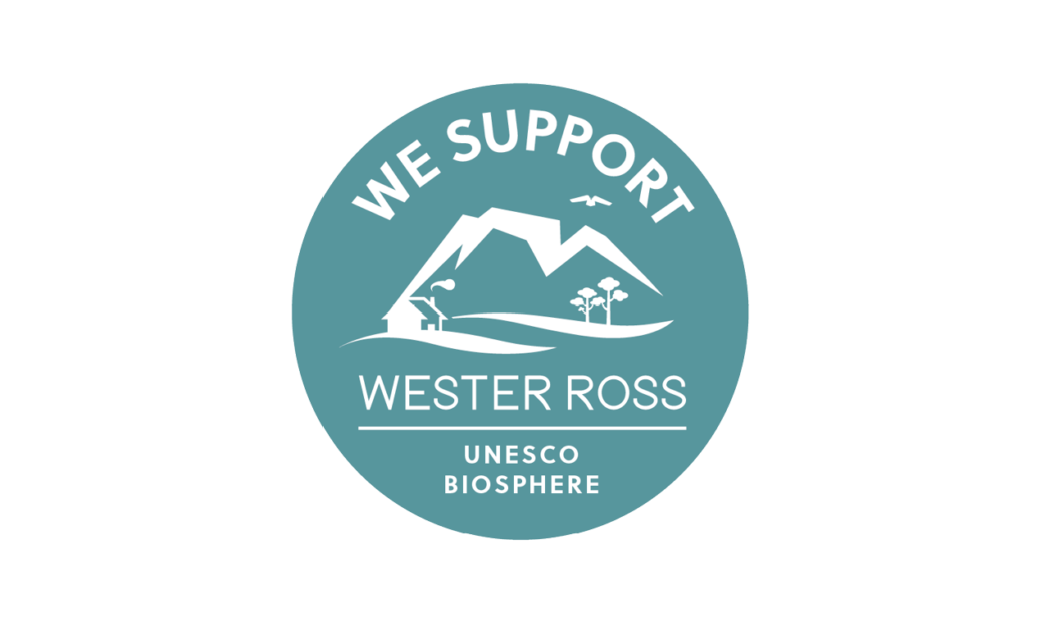 Wester Ross Biosphere award logo highlighting The Torridon's environmental recognition.